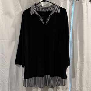 Adrianna Papell Black and White Blouse